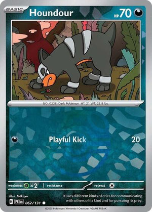 Pokemon TCG - SV: Prismatic Evolutions - Houndour - 062/131 - Masterball Holofoil