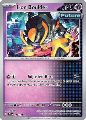 Pokemon TCG - SV: Prismatic Evolutions - Iron Boulder - 046/131 - Reverse Holofoil