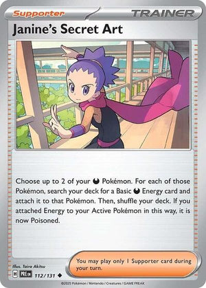 Pokemon TCG - SV: Prismatic Evolutions - Janine's Secret Art - 112/131 - Reverse Holofoil