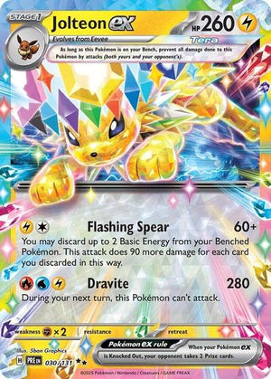 Pokemon TCG - SV: Prismatic Evolutions - Jolteon ex - 030/131 - Holofoil