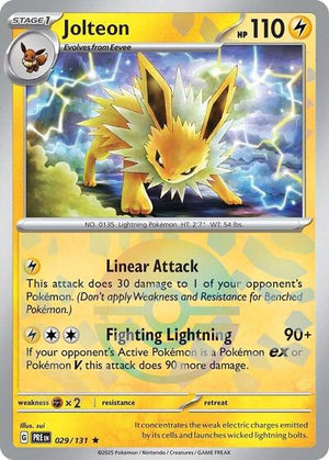 Pokemon TCG - SV: Prismatic Evolutions - Jolteon - 029/131 - Pokeball Holofoil