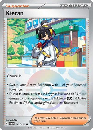 Pokemon TCG - SV: Prismatic Evolutions - Kieran - 113/131 - Pokeball Holofoil