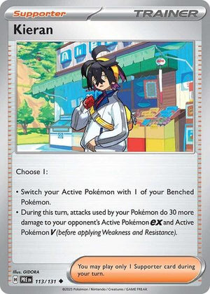 Pokemon TCG - SV: Prismatic Evolutions - Kieran - 113/131 - Reverse Holofoil