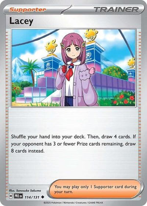 Pokemon TCG - SV: Prismatic Evolutions - Lacey - 114/131 - Reverse Holofoil