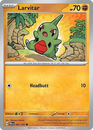Pokemon TCG - SV: Prismatic Evolutions - Larvitar - 047/131 - Reverse Holofoil