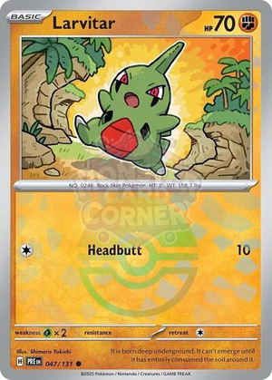 Pokemon TCG - SV: Prismatic Evolutions - Larvitar - 047/131 - Pokeball Holofoil