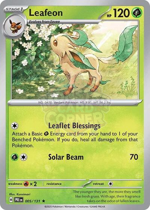 Pokemon TCG - SV: Prismatic Evolutions - Leafeon - 005/131 - Holofoil