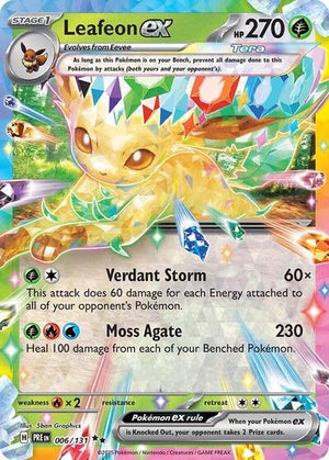 Pokemon TCG - SV: Prismatic Evolutions - Leafeon ex - 006/131 - Holofoil