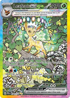 Pokemon TCG - SV: Prismatic Evolutions - Leafeon ex - 144/131 - Holofoil
