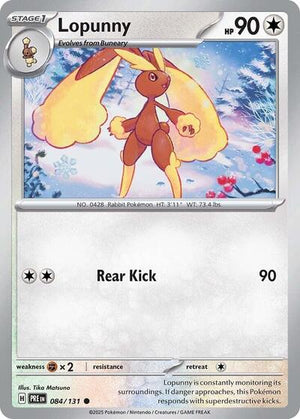 Pokemon TCG - SV: Prismatic Evolutions - Lopunny - 084/131 - Reverse Holofoil