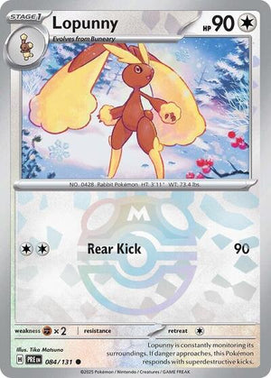 Pokemon TCG - SV: Prismatic Evolutions - Lopunny - 084/131 - Masterball Holofoil