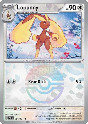 Pokemon TCG - SV: Prismatic Evolutions - Lopunny - 084/131 - Pokeball Holofoil