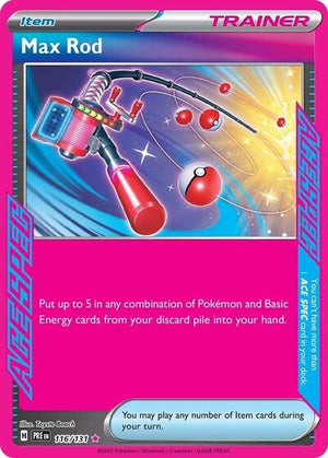 Pokemon TCG - SV: Prismatic Evolutions - Max Rod - 116/131 - Holofoil