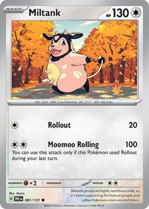 Pokemon TCG - SV: Prismatic Evolutions - Miltank - 081/131 - Reverse Holofoil