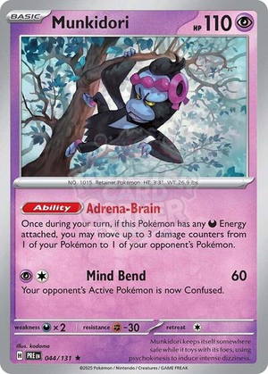 Pokemon TCG - SV: Prismatic Evolutions - Munkidori - 044/131 - Holofoil