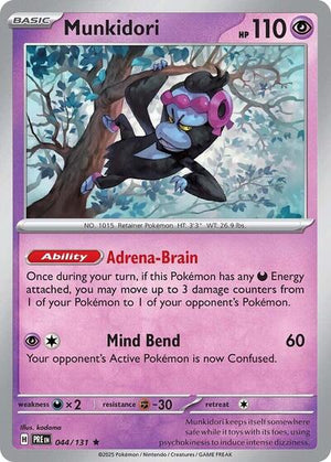 Pokemon TCG - SV: Prismatic Evolutions - Munkidori - 044/131 - Reverse Holofoil