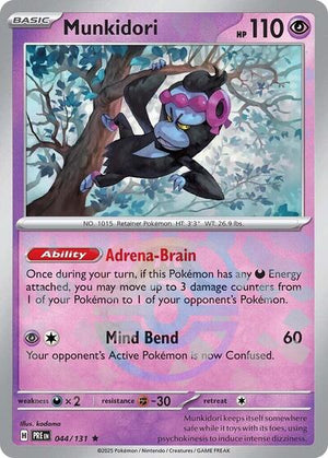 Pokemon TCG - SV: Prismatic Evolutions - Munkidori - 044/131 - Masterball Holofoil