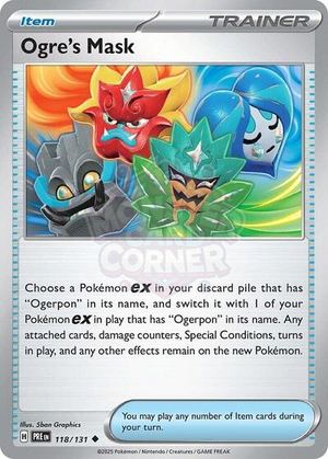 Pokemon TCG - SV: Prismatic Evolutions - Ogre's Mask - 118/131 - Reverse Holofoil