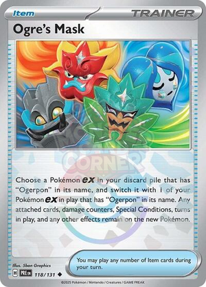 Pokemon TCG - SV: Prismatic Evolutions - Ogre's Mask - 118/131 - Pokeball Holofoil