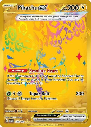 Pokemon TCG - SV: Prismatic Evolutions - Pikachu ex - 179/131 - Holofoil