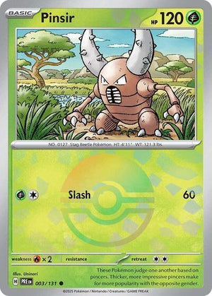Pokemon TCG - SV: Prismatic Evolutions - Pinsir - 003/131 - Pokeball Holofoil
