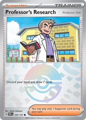 Pokemon TCG - SV: Prismatic Evolutions - Professor's Research - 122/131 - Pokeball Holofoil - Playset (4x)