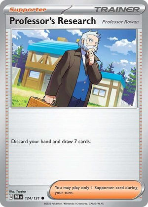 Pokemon TCG - SV: Prismatic Evolutions - Professor's Research - 124/131 - Reverse Holofoil