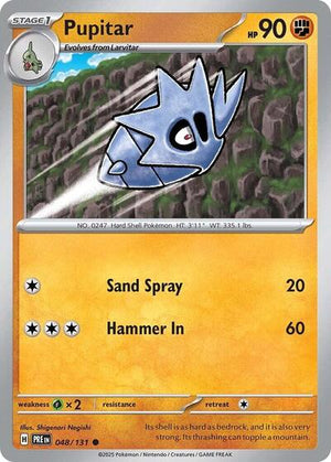 Pokemon TCG - SV: Prismatic Evolutions - Pupitar - 048/131 - Reverse Holofoil