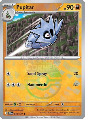 Pokemon TCG - SV: Prismatic Evolutions - Pupitar - 048/131 - Pokeball Holofoil
