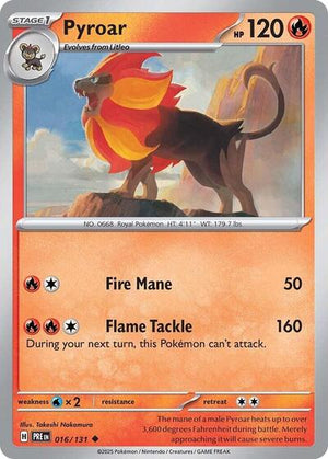 Pokemon TCG - SV: Prismatic Evolutions - Pyroar - 016/131 - Reverse Holofoil