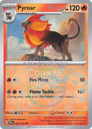 Pokemon TCG - SV: Prismatic Evolutions - Pyroar - 016/131 - Masterball Holofoil
