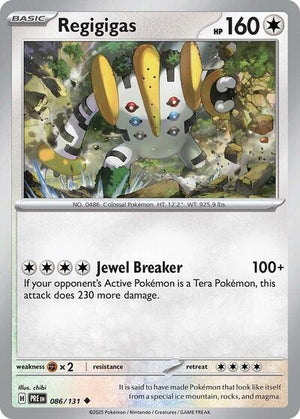 Pokemon TCG - SV: Prismatic Evolutions - Regigigas - 086/131 - Reverse Holofoil