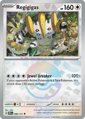 Pokemon TCG - SV: Prismatic Evolutions - Regigigas - 086/131 - Pokeball Holofoil