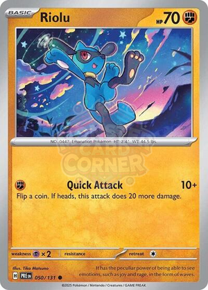 Pokemon TCG - SV: Prismatic Evolutions - Riolu - 050/131 - Reverse Holofoil