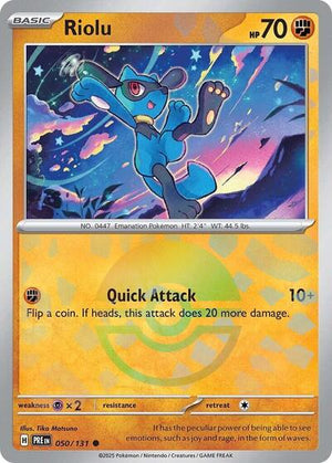 Pokemon TCG - SV: Prismatic Evolutions - Riolu - 050/131 - Pokeball Holofoil