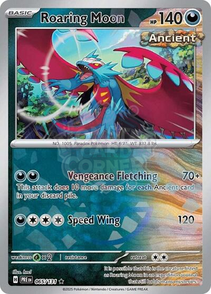Pokemon TCG - SV: Prismatic Evolutions - Roaring Moon - 065/131 - Pokeball Holofoil