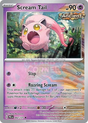 Pokemon TCG - SV: Prismatic Evolutions - Scream Tail - 042/131 - Masterball Holofoil