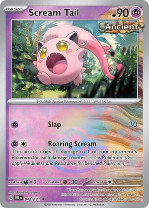 Pokemon TCG - SV: Prismatic Evolutions - Scream Tail - 042/131 - Pokeball Holofoil