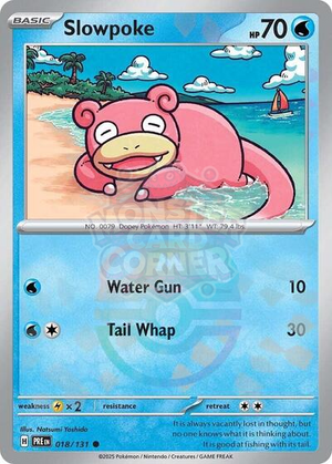 Pokemon TCG - SV: Prismatic Evolutions - Slowpoke - 018/131 - Masterball Holofoil