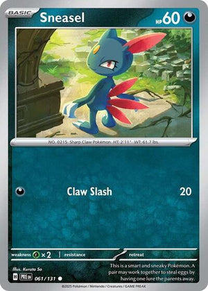 Pokemon TCG - SV: Prismatic Evolutions - Sneasel - 061/131 - Reverse Holofoil