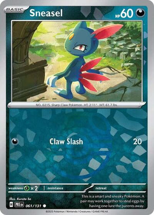 Pokemon TCG - SV: Prismatic Evolutions - Sneasel - 061/131 - Masterball Holofoil