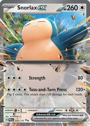 Pokemon TCG - SV: Prismatic Evolutions - Snorlax ex - 076/131 - Holofoil