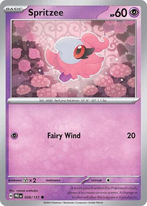 Pokemon TCG - SV: Prismatic Evolutions - Spritzee - 038/131 - Reverse Holofoil