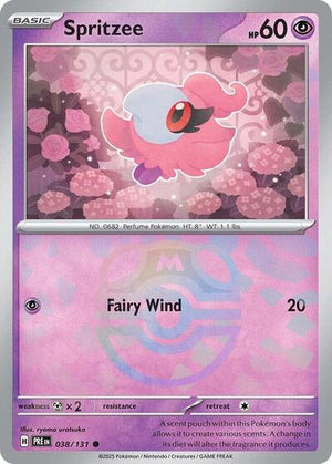 Pokemon TCG - SV: Prismatic Evolutions - Spritzee - 038/131 - Masterball Holofoil