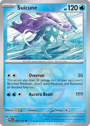 Pokemon TCG - SV: Prismatic Evolutions - Suicune - 024/131 - Masterball Holofoil