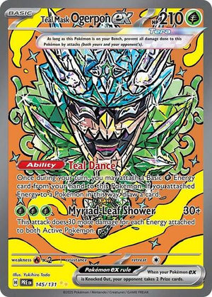 Pokemon TCG - SV: Prismatic Evolutions - Teal Mask Ogerpon ex - 145/131 - Holofoil