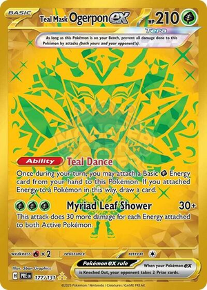 Pokemon TCG - SV: Prismatic Evolutions - Teal Mask Ogerpon ex - 177/131 - Holofoil