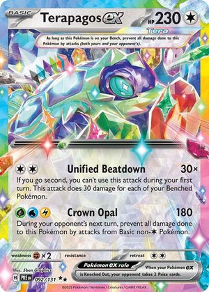 Pokemon TCG - SV: Prismatic Evolutions - Terapagos ex - 092/131 - Holofoil