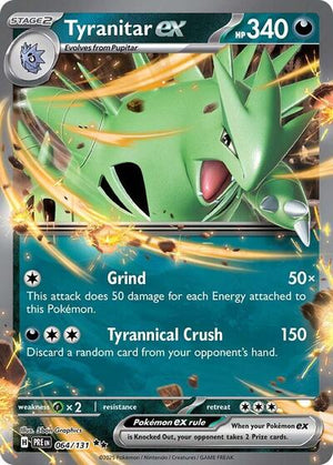 Pokemon TCG - SV: Prismatic Evolutions - Tyranitar ex - 064/131 - Holofoil