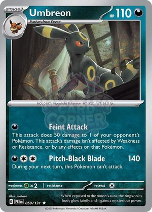 Pokemon TCG - SV: Prismatic Evolutions - Umbreon - 059/131 - Reverse Holofoil